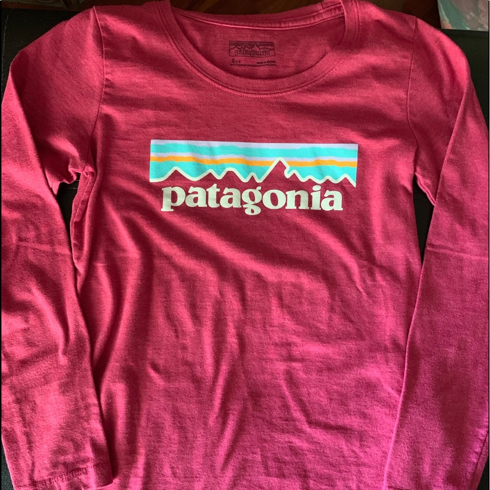Patagonia long sleeve T-shirt girls size 7/8